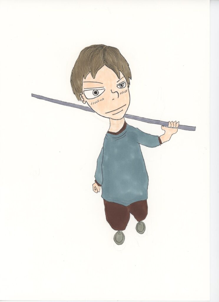 鉄パイプを持つ男