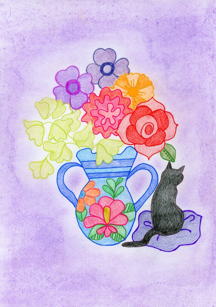 花とネコ