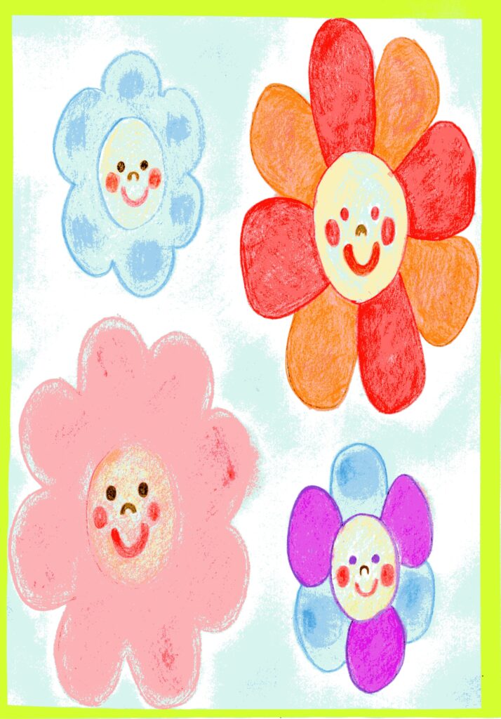 笑顔の花達