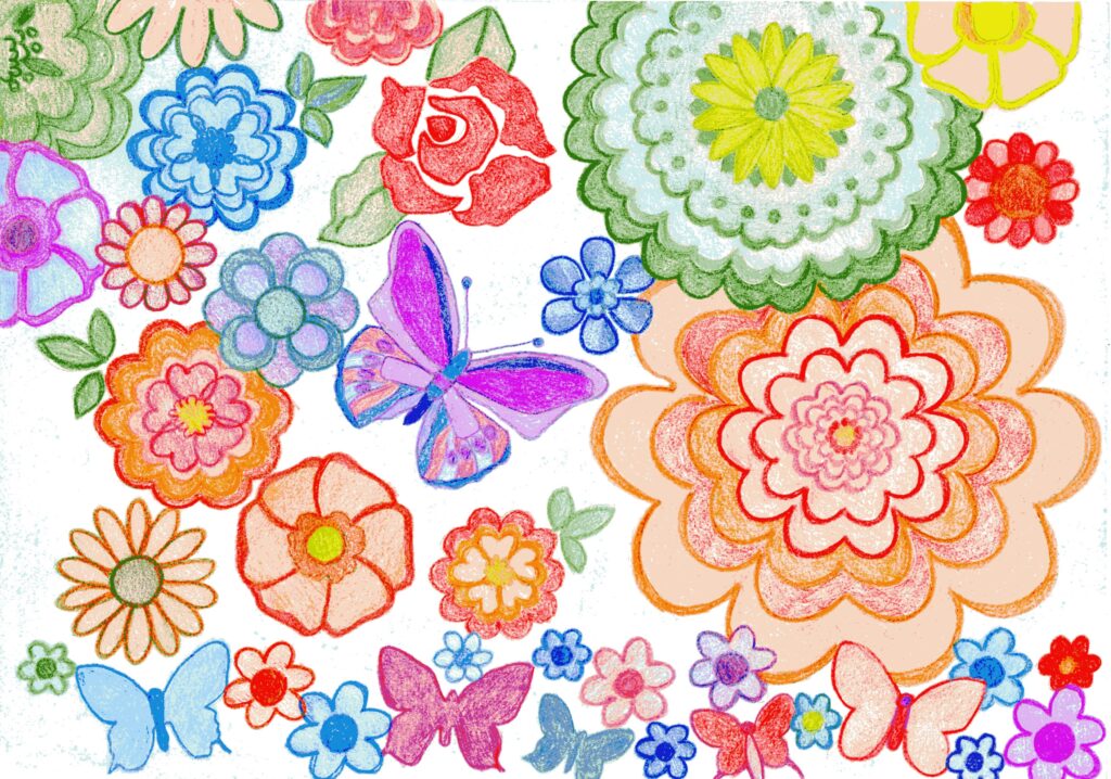 ちょうちょと花