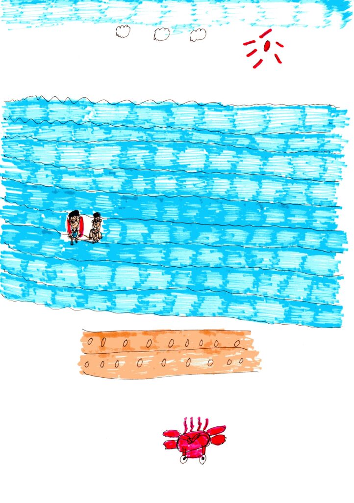 海と砂浜と蟹