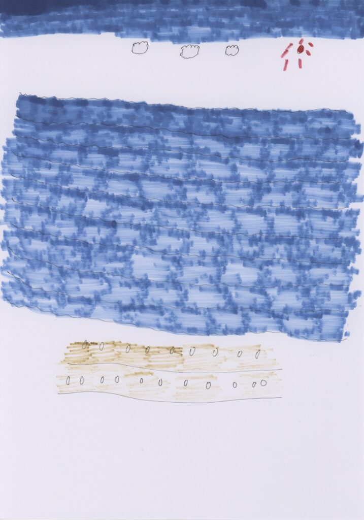 晴天と日本海と砂浜