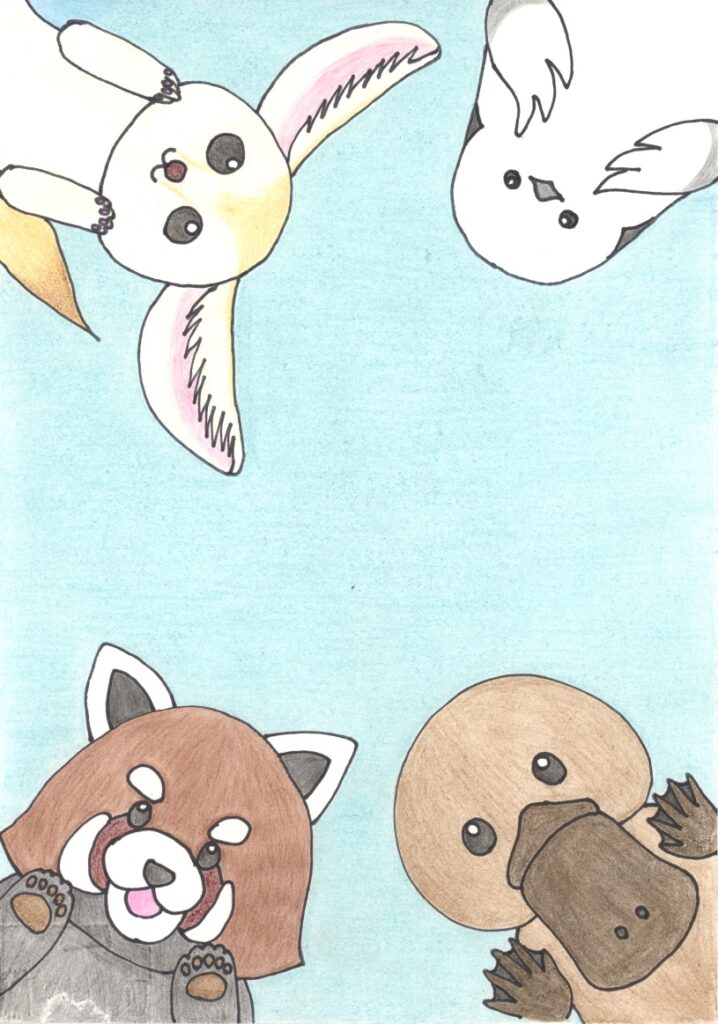 おててあにまる(レッサーパンダ・カモノハシ・フェネック・シマエナガ)