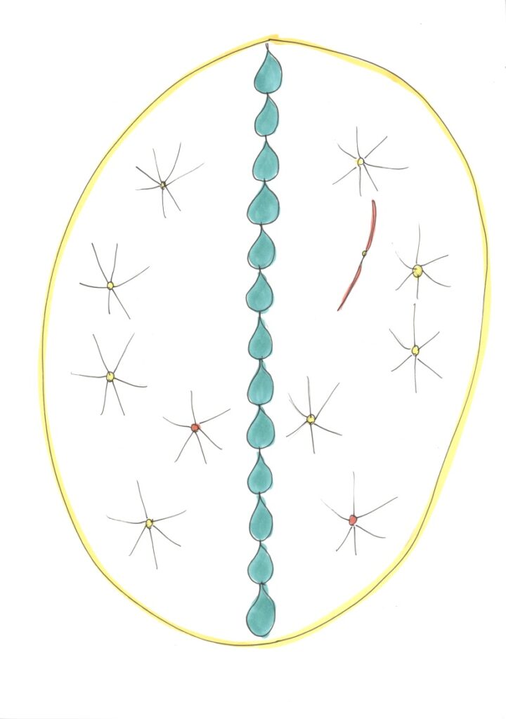 しずくとひび割れ　治療開始