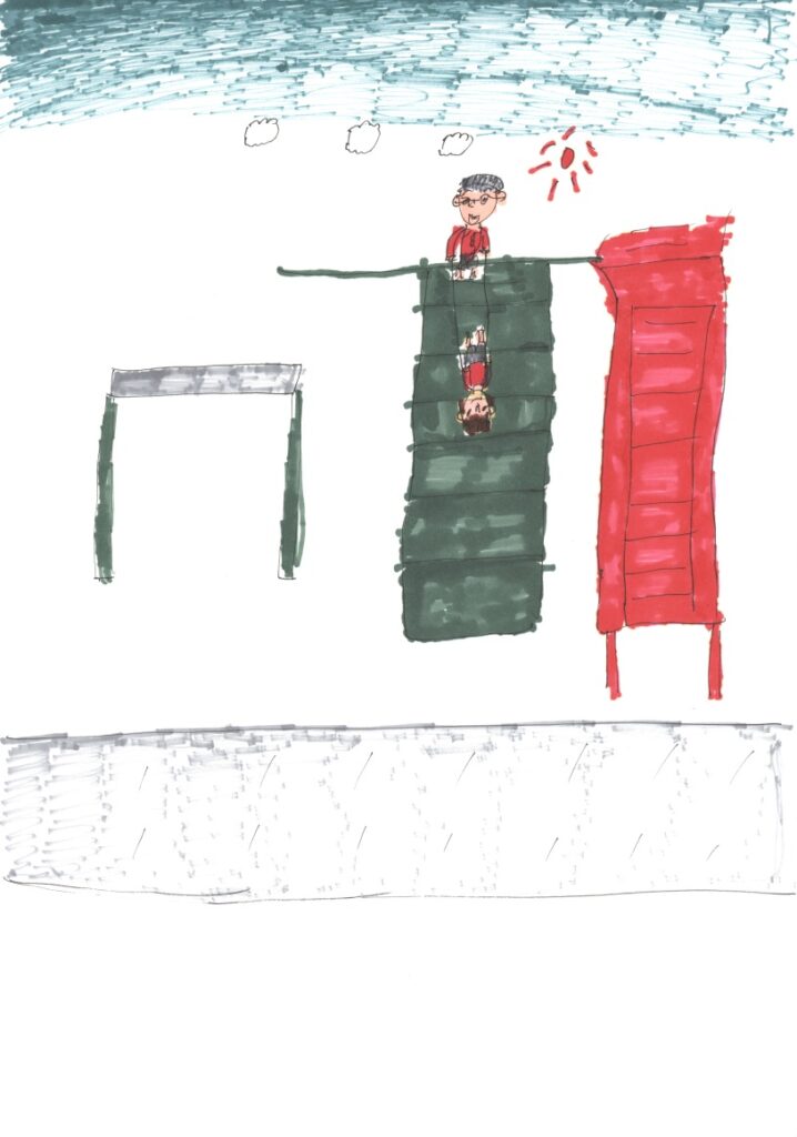 快晴と鷹合公園と砂