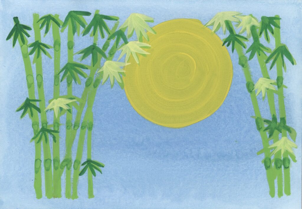 月と竹