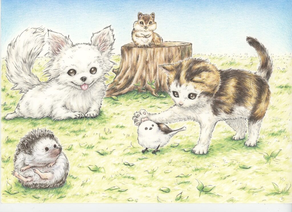 作品(線画 NIKE / 着彩 あざらし)