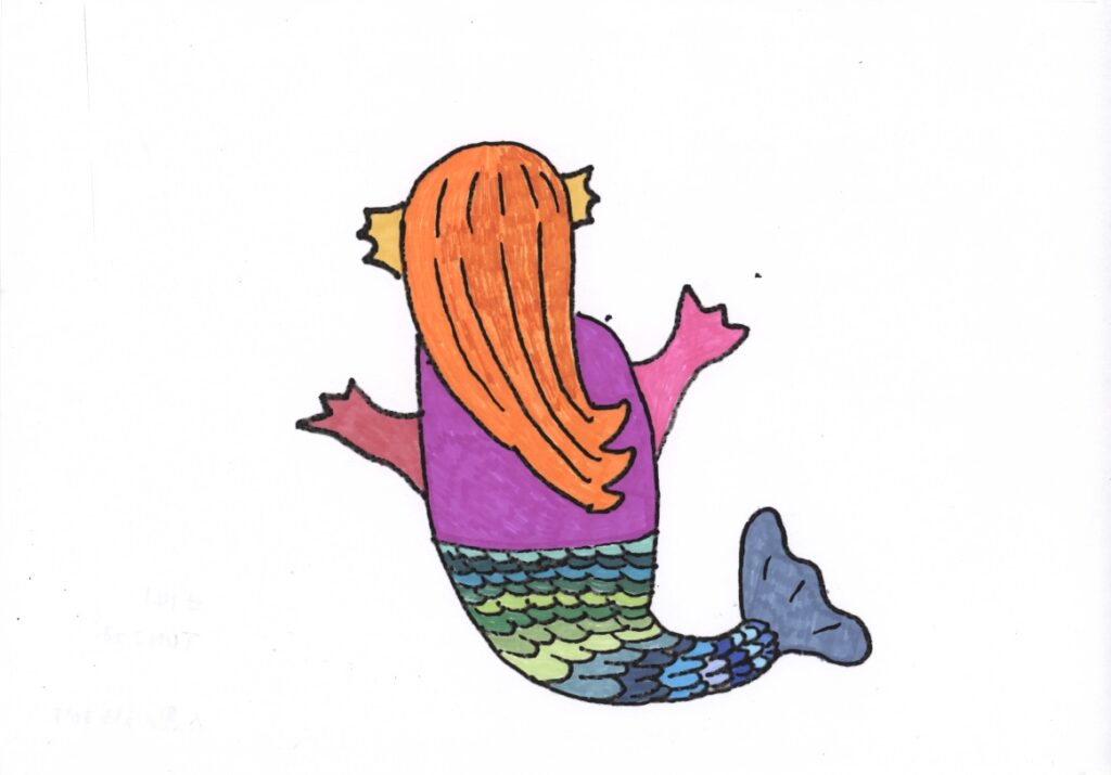 人魚のうしろすがた