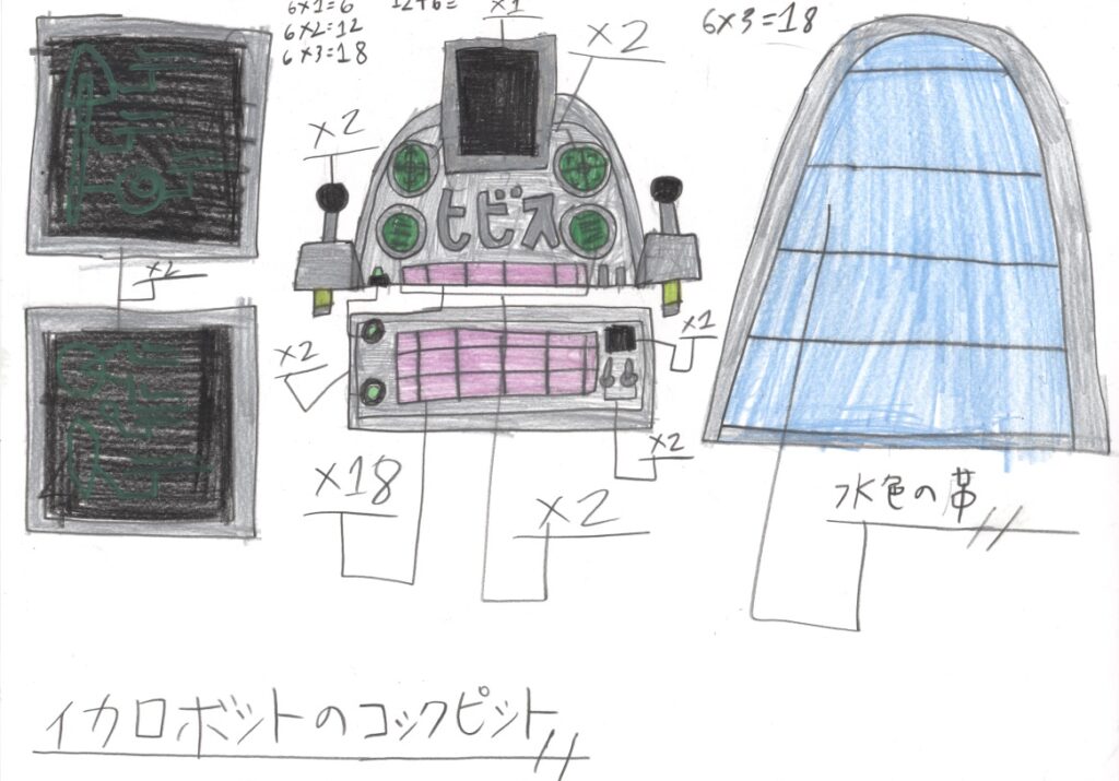 イカロボットのコックピット