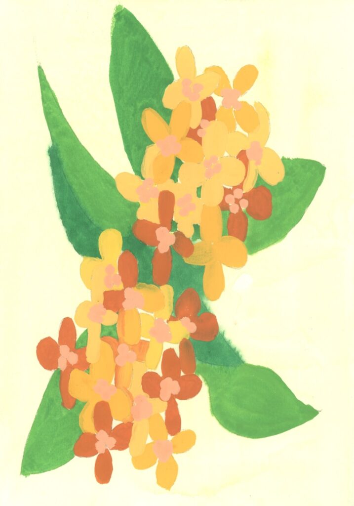 キンモクセイの花