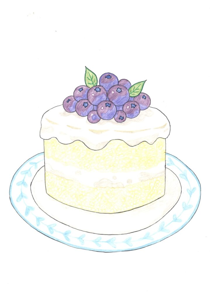 ブルーベリーショートケーキ