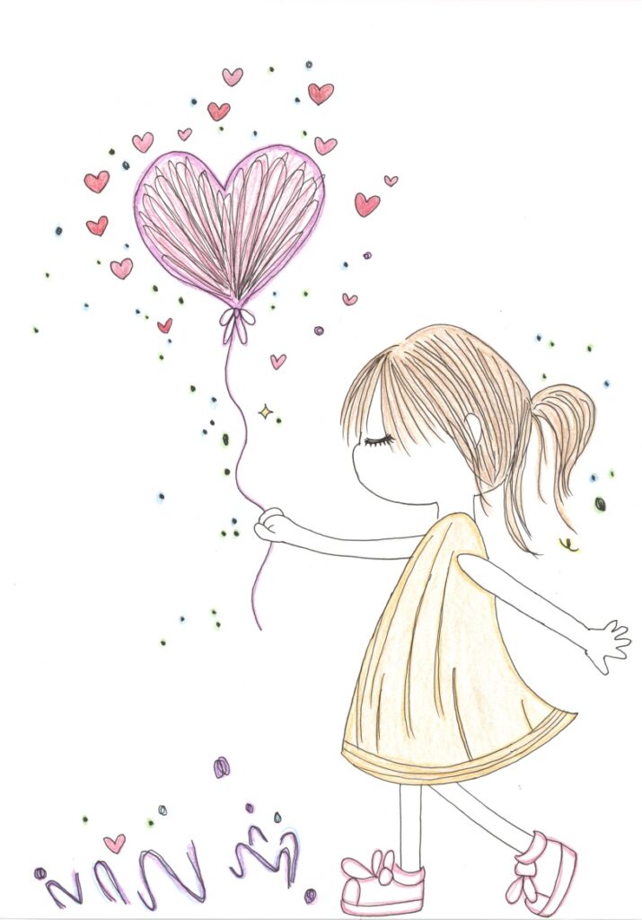 ふうせんと女の子