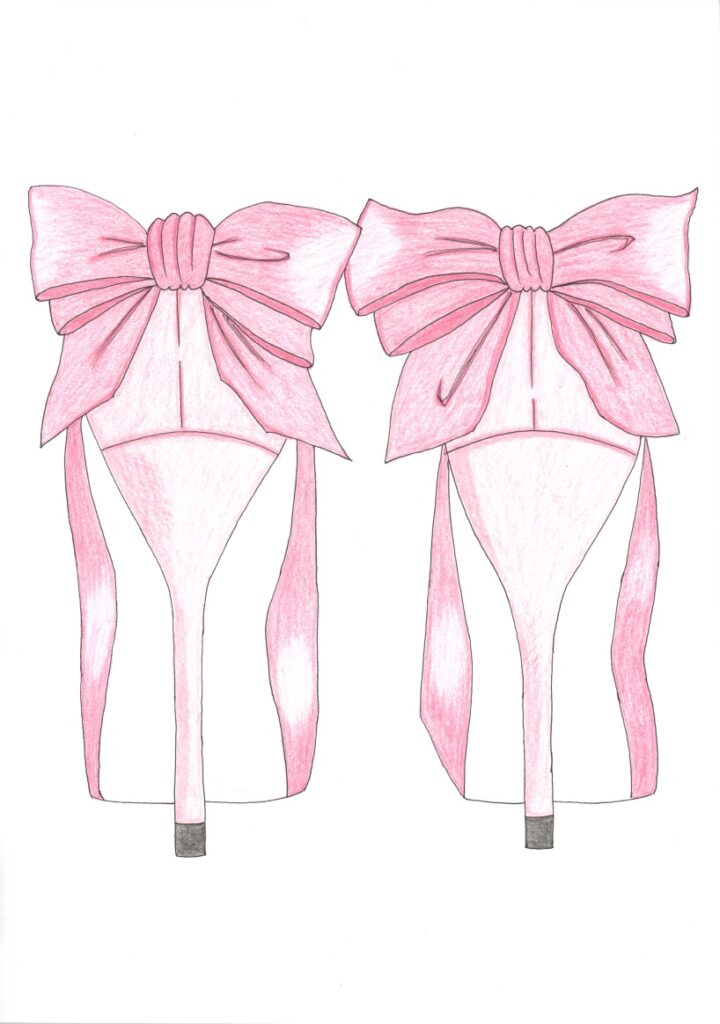 リボンパンプス