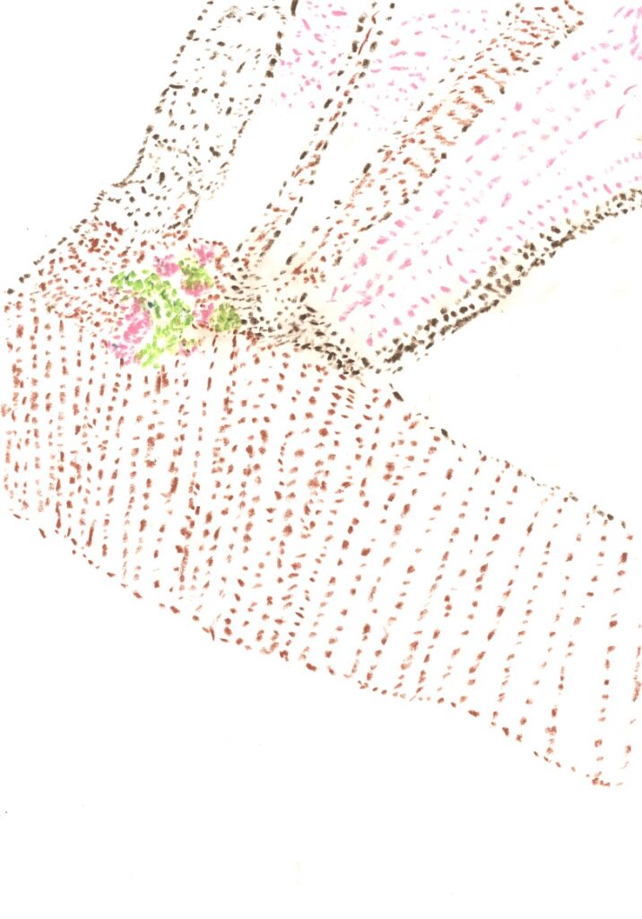 木に咲く一輪の桜