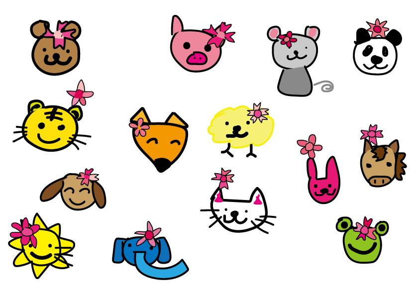 みんな桜をつける