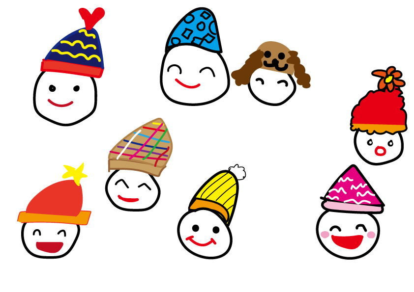 帽子でぬくぬく