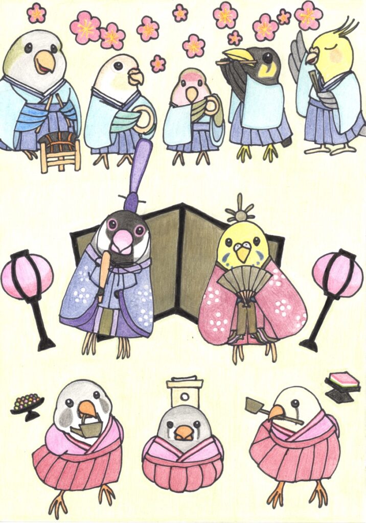 小鳥たちの雛祭り