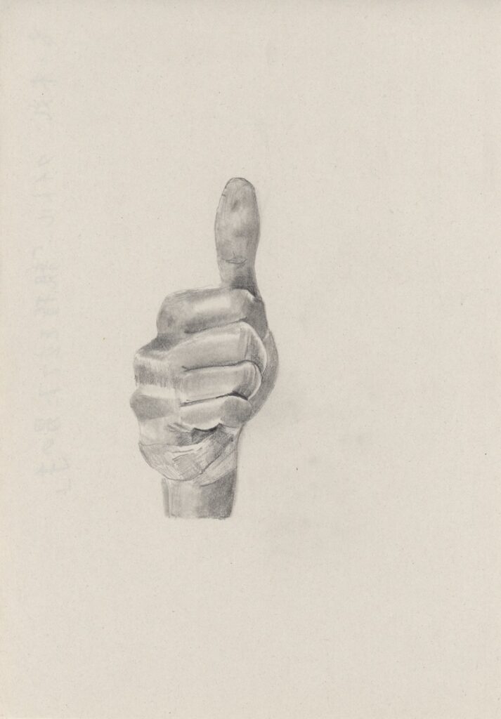 親指を立てた男の手