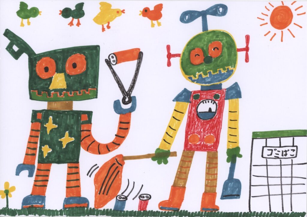 おそうじロボ　兄弟さんぽしながらそうじ