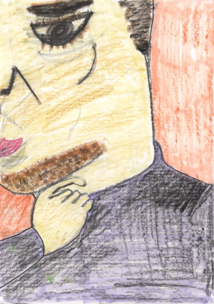 アゴヒゲの剃り跡