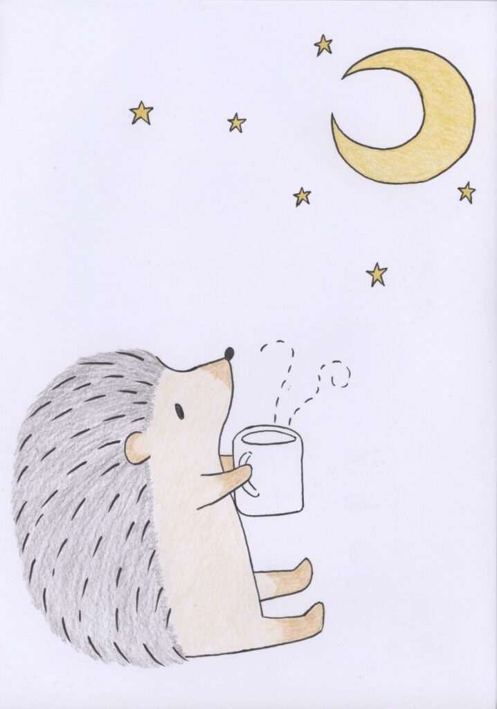 ハリネズミと月