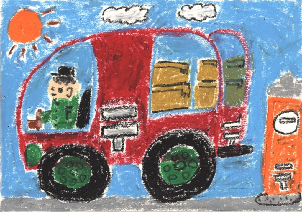 郵便局の配送車
