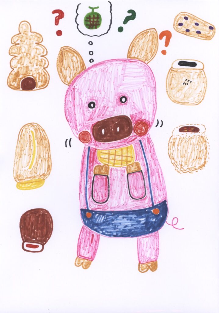 考えるフーくん　なぜメロンパンはメロンの味がしないのかな