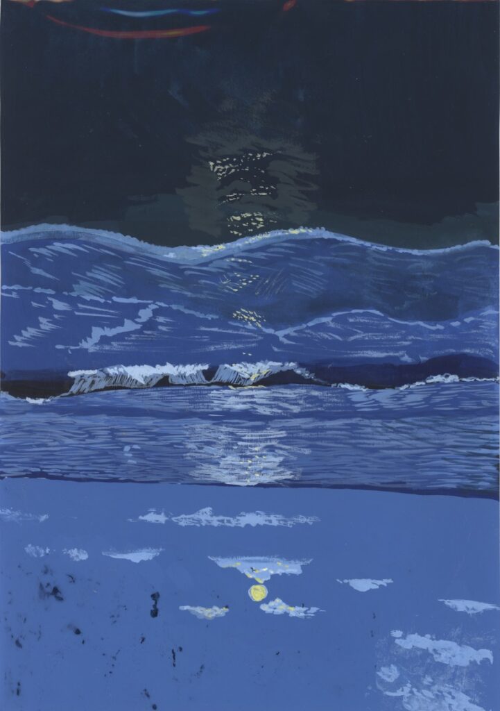 夜中の海