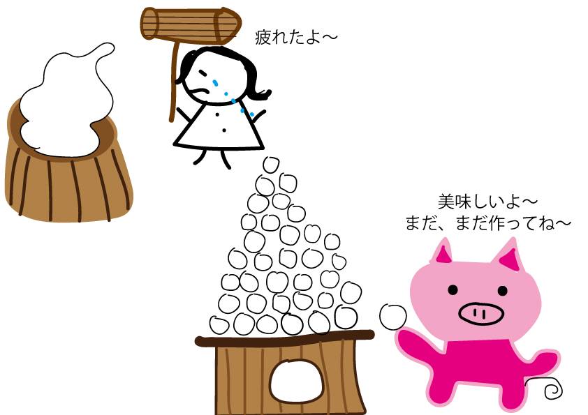 お餅食べられる！