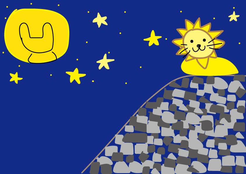 ライオンと月
