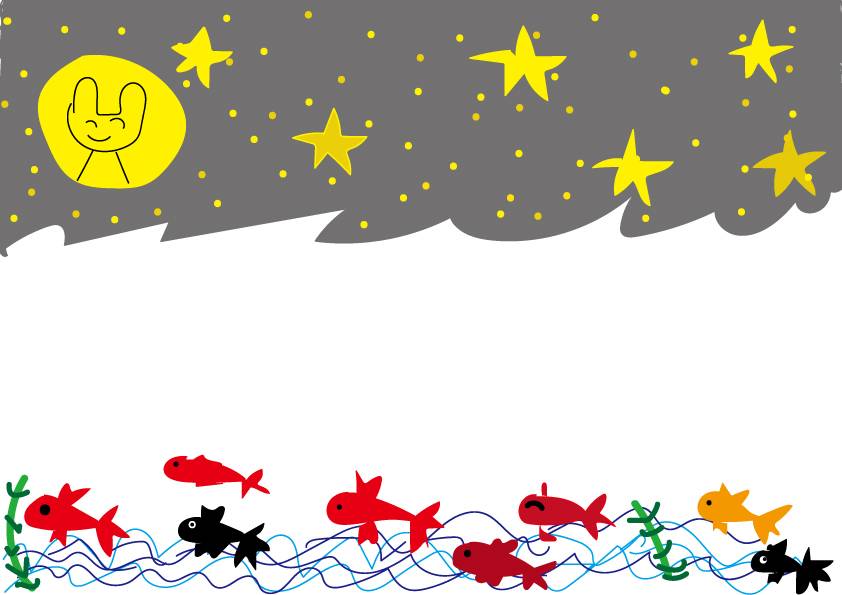 金魚と月.1